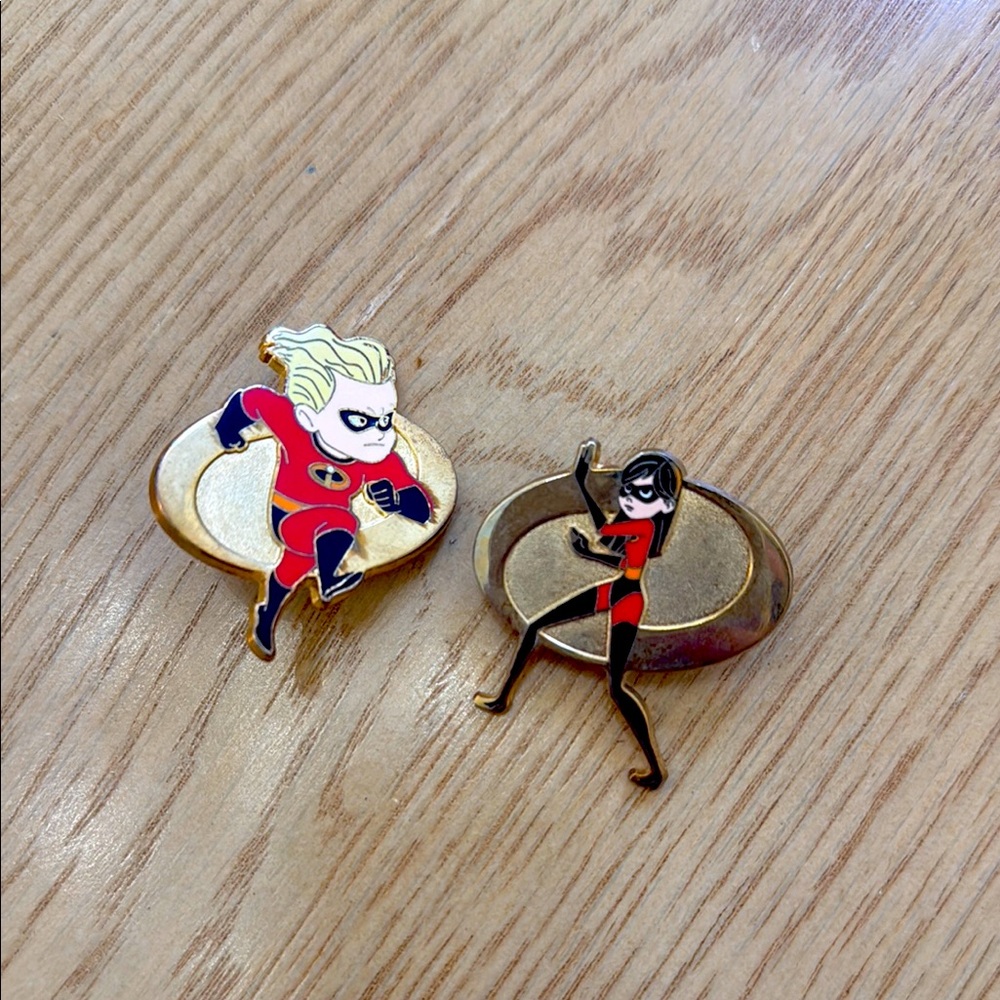Incredibles Character Pins
